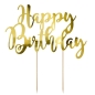 Preview: Cake Topper - Happy Birthday - Gold